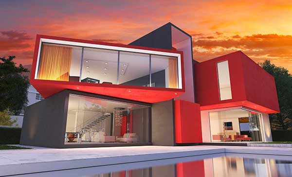 Modernes Traumhaus mit Pool.